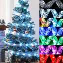 BraveDream 33FT Smart Christmas Ribbon Lights, Color Changing Lighted Ribbon, 100 LEDs, 80 Modes, APP & Remote Control, Music Sync, Timer, USB Powered, Extendable via App for Tall Xmas Tree, Golden