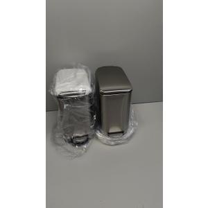 BestOffice Bathroom Trash Can with Lid, 1.3 Gallon Step Pedal Small Trash Can, Stainless Steel Trash Bin for Bathroom, Bedroom, Kitchen, Office (5L) 2 Pack
