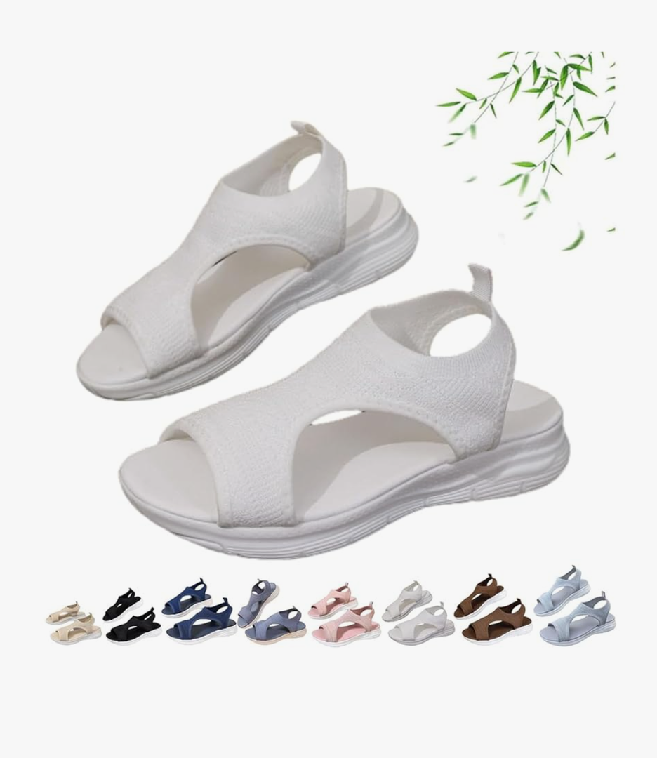 Washable Slingback Orthopedic Slide Sport Sandals,Women's Summer Open-Toe Orthopedic Running Sandals Orthopedic Slip-on Shoes, Comfort Walking Shoes, Size 9.5