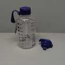 AQUAFIT 64 oz Water Bottle with Time Marker - Straw & Chug Lid - BPA Free Half Gallon Jug, Gym Bottle with Handle (Clarity)