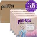 Pull-Ups Girls' Skin Essentials Potty Training Pants, Training Underwear, 3T-4T (32-40 lbs), 112 Ct (4 Packs of 28)