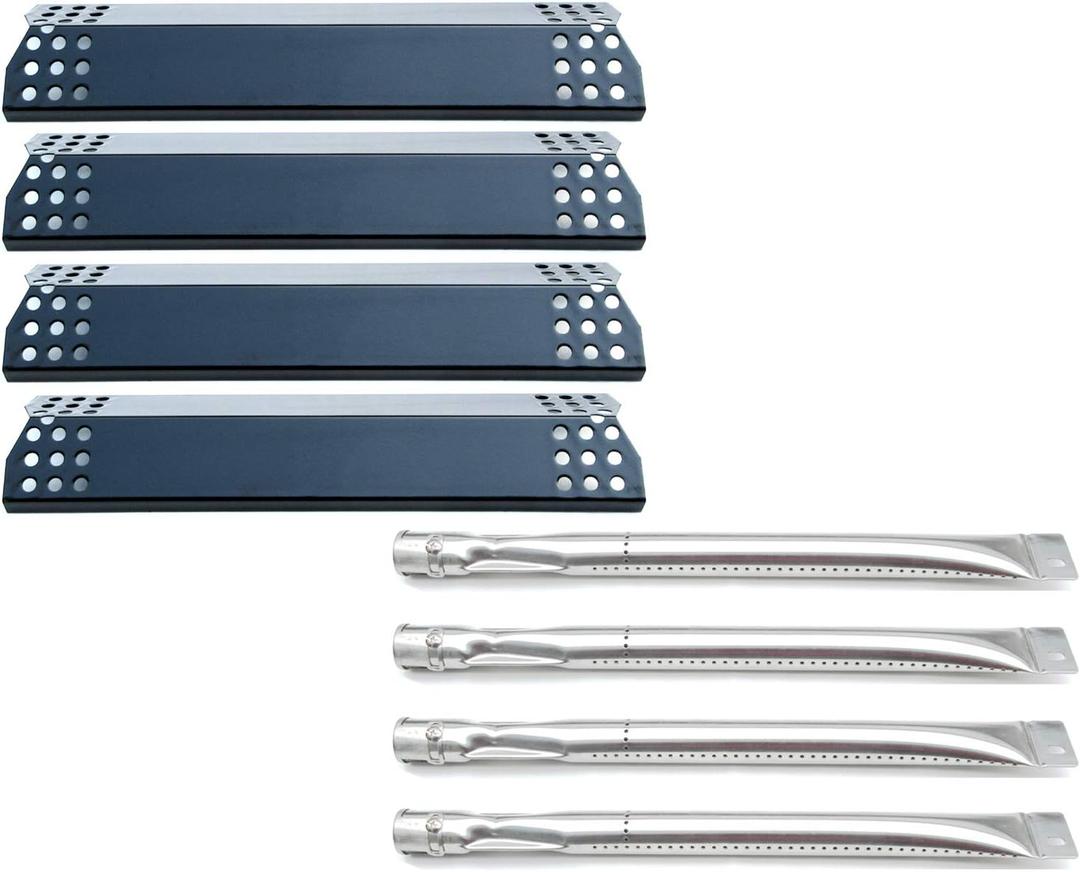 Direct store Parts Kit DG142 Replacement 14 5/8 inch burner for Sunbeam,Nexgrill,Grill Master 720-0697 Gas Grill Burners,Heat Plates (Stainless Steel Burner + Porcelain Steel Heat Plate)