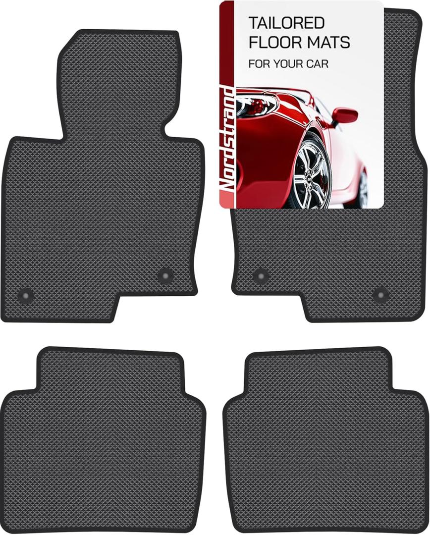 All Weather Floor Mats for Mazda CX-5 2017-2025 - Heavy Duty TPE Mats - 1st & 2nd Row Custom 3D Fit Mats for Mazda CX5 KF - Anti-Slip Backing