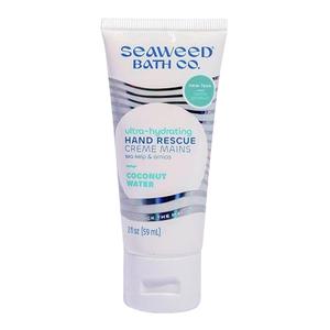 Seaweed Bath Co. Ultra-Hydrating Hand Rescue Moisturizing Cream - Coconut Water Scent - Sustainably Harvested Seaweed, Sea Kelp, Arnica to Soothe Dry, Rough Skin - 2 oz