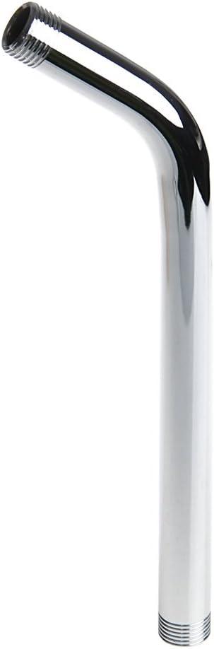 Shower Elbow Pipe 12"" Long Shower for Head Arm Stainless Steel Water Extension Pipe Mounts Wall, Silver