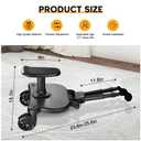Universal Stroller Board with Replaceable Seat, 2 in 1 Sit and Stand Stroller Board, Stroller Standing Board, Stroller Attachment for Toddler to Ride, Holds Children Up to 55lb