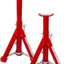 Foldable Jack Stands 3 Ton (6,600 LBs), 11.42"-16.06" Adjustable Height with Mobility Safety Pin,Car Jack Stand for Home&Garage, Workshops,Lifting SUV, Pickup Truck,UTV/ATV, Red, 1 Pair