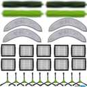 2 Set of Roller Brush & 10 Filters & 4 Mop Pads & 10 Side Brushes Replacement Parts Accessories Compatible with iRobot Roomba Combo J7 J7+ J9+ 10 Max Robot Vacuum Cleaner,