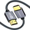 IVANKY 8K HDMI Cable 4ft, High Speed 48Gbps HDMI 2.1 Cable, [10K 8K@60Hz, 4K@120Hz, HDCP 2.3, HDR 10,eARC,HDR], Braided HDMI Cord Compatible for TV/Laptop/Monitor/PS5/Xbox/Projector, 4FT (Grey)