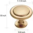 Ravinte 15 Pack 1-1/4 inch Kitchen Cabinet Knobs Champagne Bronze Dresser Zinc Pulls Door Drawer Handles for Dresser Drawers