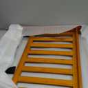 Fully Assembled Bamboo Luggage Racks, Foldable Suitcase Stand with 5 Nylon Straps, Luggage Stand with Shoe Shelf Ideal for Guest Room, Bedroom, Hotel, Honey Oak