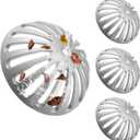 Tuanse 4 Pack Heavy Duty Aluminum Floor Drain Cover Dome Sink Strainer Floor Drain Cover for Kitchen, Restaurant, Bar, Buffet, Outdoor Garden or Bath 5-1/4" Diameter x 2-1/4"H
