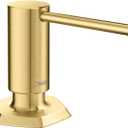 hansgrohe3-inch Bath and Kitchen Sink Soap Dispenser Transitional in Brushed Gold Optic, 04857250