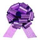 9 Inch Large Purple Pull Bows,5pcs Large Gift Bow, Wreath Decor, Anniversary, Gift Baskets, Christmas, Spring & Summer Events, Party Decorations (Glitter Purple)