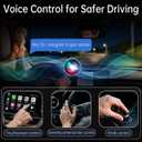 Wireless CarPlay Adapter, 2-in-1 Adapter Converts Wired Apple CarPlay & Android Auto to Wireless, Fast Connection, Plug & Play, Mini Design with Rainbow Ambient Light, Style I