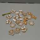 36 Pcs Christmas Wooden Snowflake Ornaments for Tree Mini Snowflake Hanging Ornaments Farmhouse Christmas Decorations for Winter Xmas Home Mantel Holiday Party (Wooden Gingerbread)