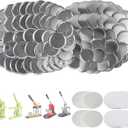 Mostme 100 Sets 3 inch Button Maker Supplies, 75mm Button Supplies Parts Badge Part, Buttons Making Supplies, Includes Metal Pin Back Cover, Metal Shells, Blank Paper&Clear Film