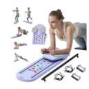 Pilatex Board - 2025 Updated Pilates Reformer Machine Set, Multi-Purpose Foldable Pilates Reformer Board for Home, 6 in 1 Pilates Sliding Board