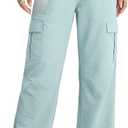 Women's Cargo Pants 28"/30" Lightweight Quick Dry Casual Travel Pant Streetwear for Work Hiking Outdoor with 8 Pockets, Large