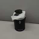 Coolflask 64 oz Water Bottle Insulated with PU Leather Sleeve, Half Gallon Water Bottle Color Contrast with Straw Lids, Stainless Steel Metal Large Water Jug, Keep Cold 48h Hot 24h,Polar Black