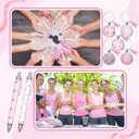 Breast Cancer Awareness Favors Gifts Pink Ribbon Keychains and Pens Bulk with Clear Gift Bags