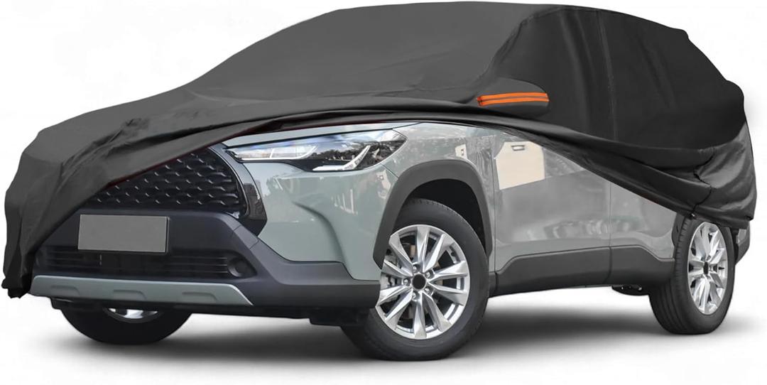 Car Cover Waterproof Custom Fit for Toyota Corolla Cross All Weather for Automobiles Outdoor Snow Sun Dust UV Protection Full Exterior Cover with Door Zipper