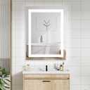 40" x 30" LED Bathroom Mirror with Lights, LED Mirror for Bathroom, Lighted, Anti-Fog, Dimmable Adjustable, 3 Colors, Vertical/Horizontal, CRI90+,Touch Button, Memory