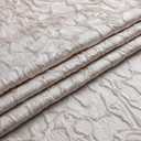 Majestic Giftware Premium Jacquard Cut Fabric (1377-116X180) | 116" Wide X 180" Length Fluffy - White Gold Cloth for Table Runner, Upholstery, Pillows & Window Treatment | Soft Washable Cloth for Home