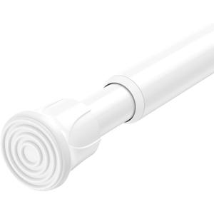 Tension Rod 28 to 48 inch, Adjustable Curtain Rods No Drilling Spring Rods Extendable Pressure DIY Tension Rod for Window Closet Kitchen, White