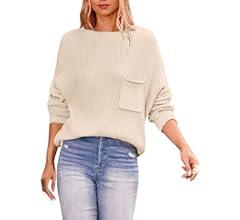 Women's Mock Neck Sweater Solid Color Pocket Pullover Sweater Mens Pullover Sweater Tall S
