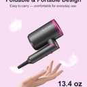 ANNLARY Hair Dryer with Comb | 1800W Blow Dryer with Diffuser for Curly Hair | Plasma Ionic Hairdryer for Frizz Control | Foldable & Protable Design for Travel | 6.5 ft ALCI Cord for Women and Men