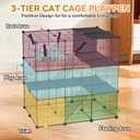VISCOO Cat Cage, 3-Tier DIY Cat Enclosures Catio, Cat Playpen Indoor & Outdoor with Hammock, Detachable Metal Wire Kennel Cats Crate, 2x3x3 Exercise Place for 1-3 Cats/Kitten