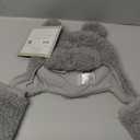 Tadpoles Super Soft Plush Sherpa Hat & Mittens Set, Grey