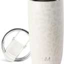 Simple Modern Voyager Tumbler with Flip Lid | Travel Coffee Mug | Insulated Stainless Steel Cold Brew Iced or Hot Coffee Cup | Gifts for Women Men Her Him | 16oz, Cream Leopard