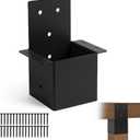 8 Pcs 4x 4Pergola Brackets4 pcs, Post Top Rafter Brackets (Actual Size 3.6'' x 3.6'') Wall Mount Support Brackets Kit Connectors for Gazebo, Sunroom and Carport