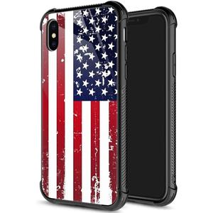 for iPhone X/Xs Case, Military-Grade Protection, All-Around Shockproof Corners, Anti-Scratch Phone Case for iPhone X/Xs - American Flag