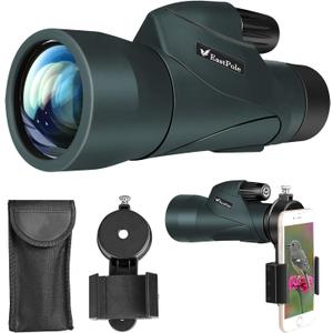 Monocular 10x50 High Power Monocular Telescope for Adults with Smartphone Adapter, FMC Lens & BAK4 Prism, for Bird Watching, Hunting, Hiking, Camping and Concerts Monocular 10x50 High Power Monocular Telescope for Adults with Smartphone Adapter, FMC Lens & BAK4 Prism, for Bird Watching, Hunting, Hiking, Camping and Concerts