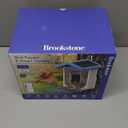 Brookstone Smart Bird Feeder with HD Camera, Solar Powered, AI Bird Identification, Live Stream via WiFi, Night Vision, Weatherproof, Outdoor Backyard Feeder
