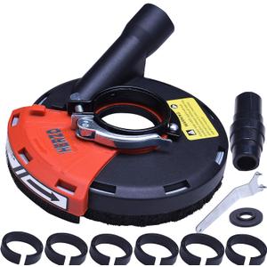 HERZO Universal Surface Grinding Dust Shroud for 7 Inch Angle Grinder Grinding Task