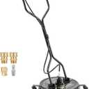 PWACCS 20" Pressure Washer Surface Cleaner, Power Washer Driveway Attachment with 4 Wheels and Dual Handle for Concrete, Patio, Sidewalk, and Deck, Black, 4500 PSI