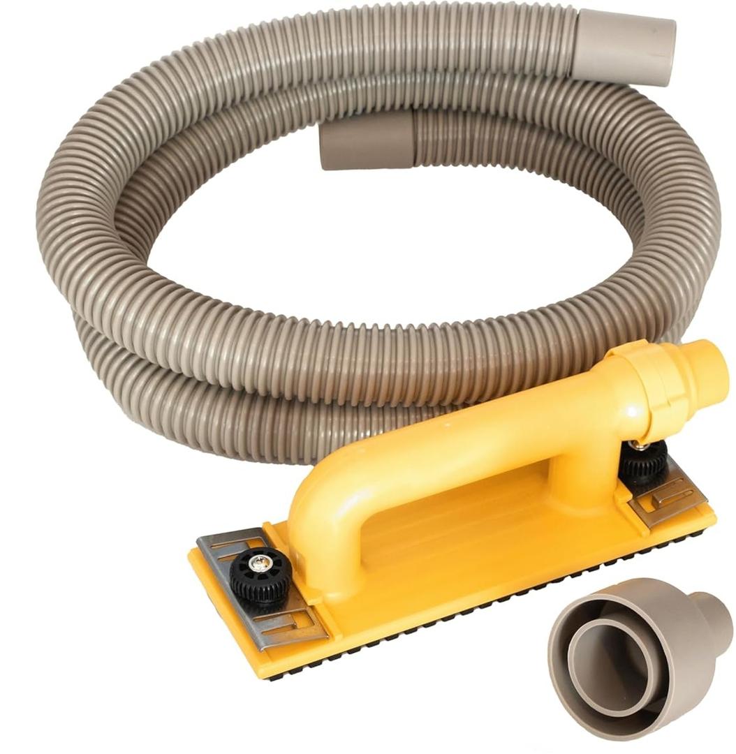 Hyde Tools 09165 Dust-Free Drywall Vacuum Hand Sander with 6-Foot Hose