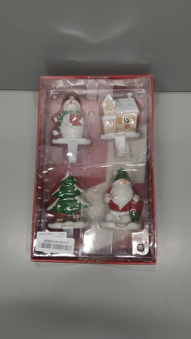 Christmas Stocking Holders for Mantle Set 4, Christmas Stocking Hangers for Mantel Stocking Holders, Christmas Stocking Holder for Mantle Stocking Hangers for Mantel Set of 4 Stocking Hooks for Mantle