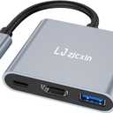 USB C to HDMI Adapter, Type C to 4K HDMI Adapter with 100W PD & USB 3.0 Port Multiport Digital AV Converter for MacBook Pro/air, iPad Pro/air, iPhone 15, Tablets, Switch and More USB-C Devices