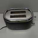 Mueller Retro Toaster 2 Slice with 7 Browning Levels and 3 Functions: Reheat, Defrost & Cancel, Stainless Steel Features, Removable Crumb Tray, Under Base Cord Storage, Black