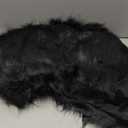 L'VOW Men Viking Fur Shawl Medieval Faux Fur Mantle Shoulder Wrap Collar Warrior Renaissance LARP Cosplay Costume Black