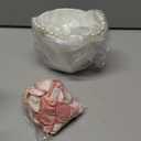 Wedding Flower Girl Basket with 300 Pieces Artificial Pink Silk Rose Petals, Flower Girl Baskets for Wedding, Pearl Handle and Ribbon Bow Wedding Basket for Romantic Wedding Ceremony Party Decoration