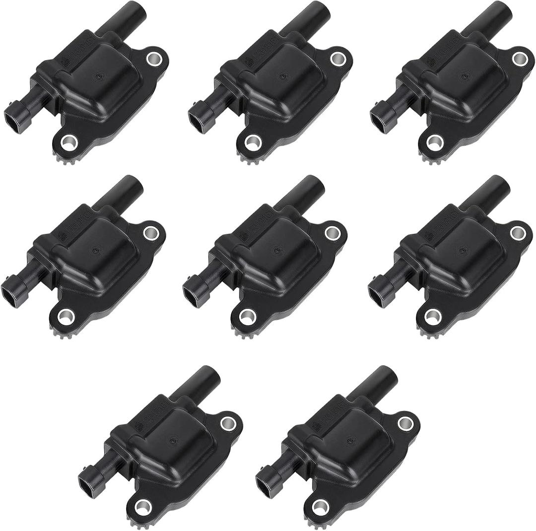 12611424 Ignition Coil Pack Compatible with Chevy Cadillac GMC Pontiac 5.3L 6.0L V8 Engine G8 Grand Prix H3 Silverado Tahoe Yukon Impala - Replace # 12570616 D510C UF413, set of 8 Ignition Coil