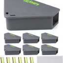 Mouse Bait Station for Outdoor & Indoor with Keys - Mice Traps for House Indoor Kill - Mouse Poisoning Bait Box for Home, Pest Control - Reusable, Safe for Kids & Pets (6 Pack Rodent Traps)