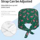 Working Cap Breathable Unisex Women Men Elastic Bandage Tie Back Hats Scrub Nursing Doctor Surgeon Cap (Black29)