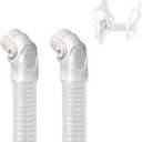 2 Packs Replacement Short Tube for Airfit N20 & Airtouch N20, Features Triple 360° Swivel & Quick-Release Technology for N20 CPAP Mask, Replacement CPAP Hose Tubing with Leak-Free Seal & Smart Quiet